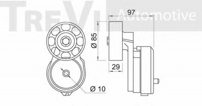 TREVI AUTOMOTIVE ta1237 -  Натяжная планка, поликлиновой ремень